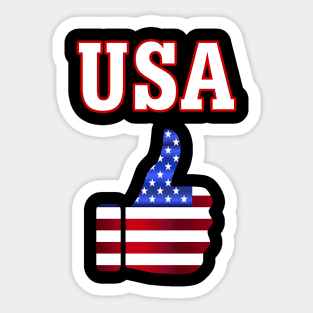 USA Thumbs Up American Flag Sticker
